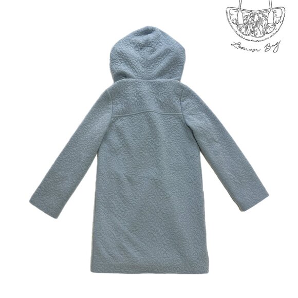 One of a Kind Exclusive/ Winter Fall Hooded Wrap Coat / Color Blue/ Size S - Picture 8 of 12